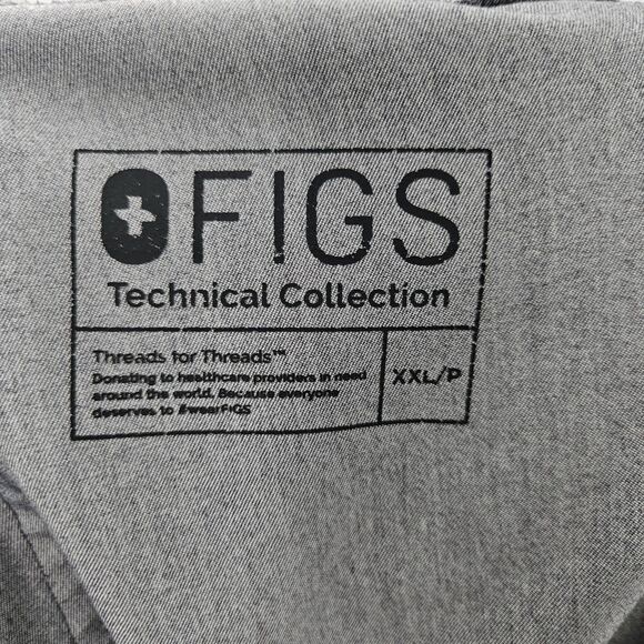 Figs Scrub Pants Womens XXL Petite Gray Graphite Livingston Nurses Uniforms FLAW - Picture 7 of 8